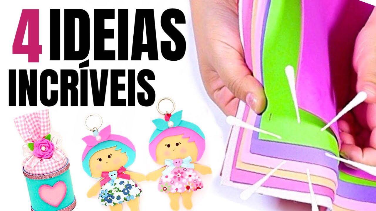 4 IDEIAS INCRÍVEIS DE LEMBRANCINHAS EM E.V.A PARA FAZER E VENDER