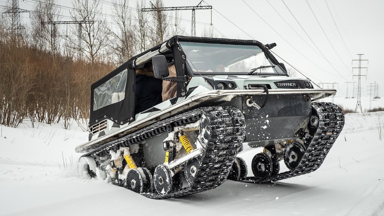 Тест гусеничного вездехода Terranica