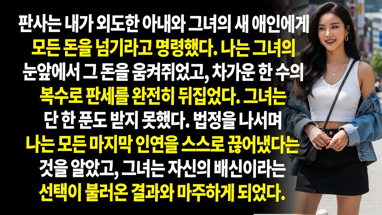 🔥 아내의 불륜이 드러났다 — 복수 후, 돈을 내고 신비롭게 사라졌다 😱💥
