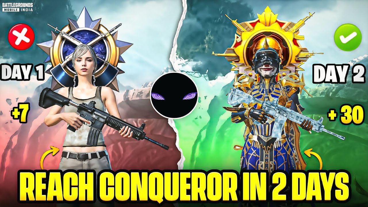 Reach Conqueror in 2 Days! BGMI 4.1 Update Best Rank Push Trick