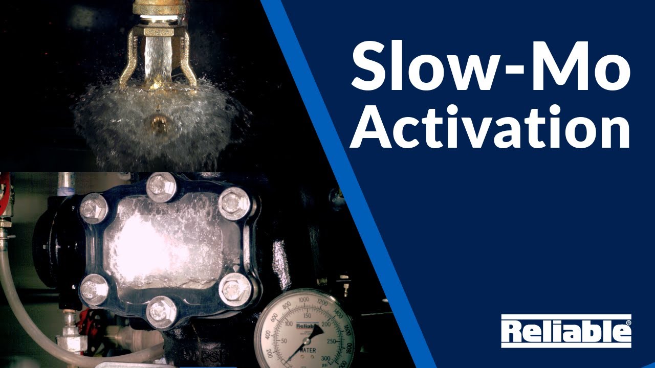 Slow-Mo Fire Protection Sprinkler Activation from Reliable Automatic Sprinkler