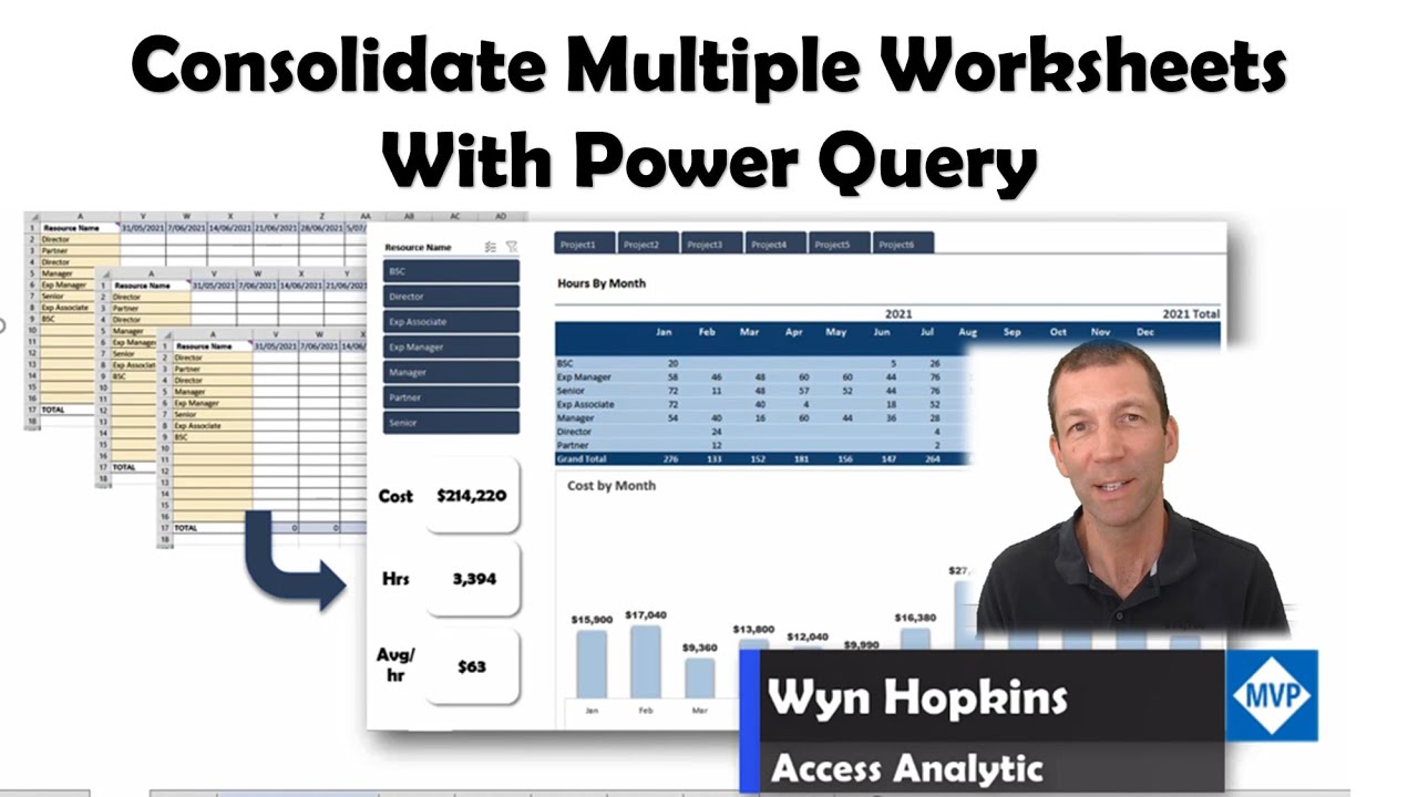 Объединение нескольких листов Excel с помощью пользовательских функций Power Query