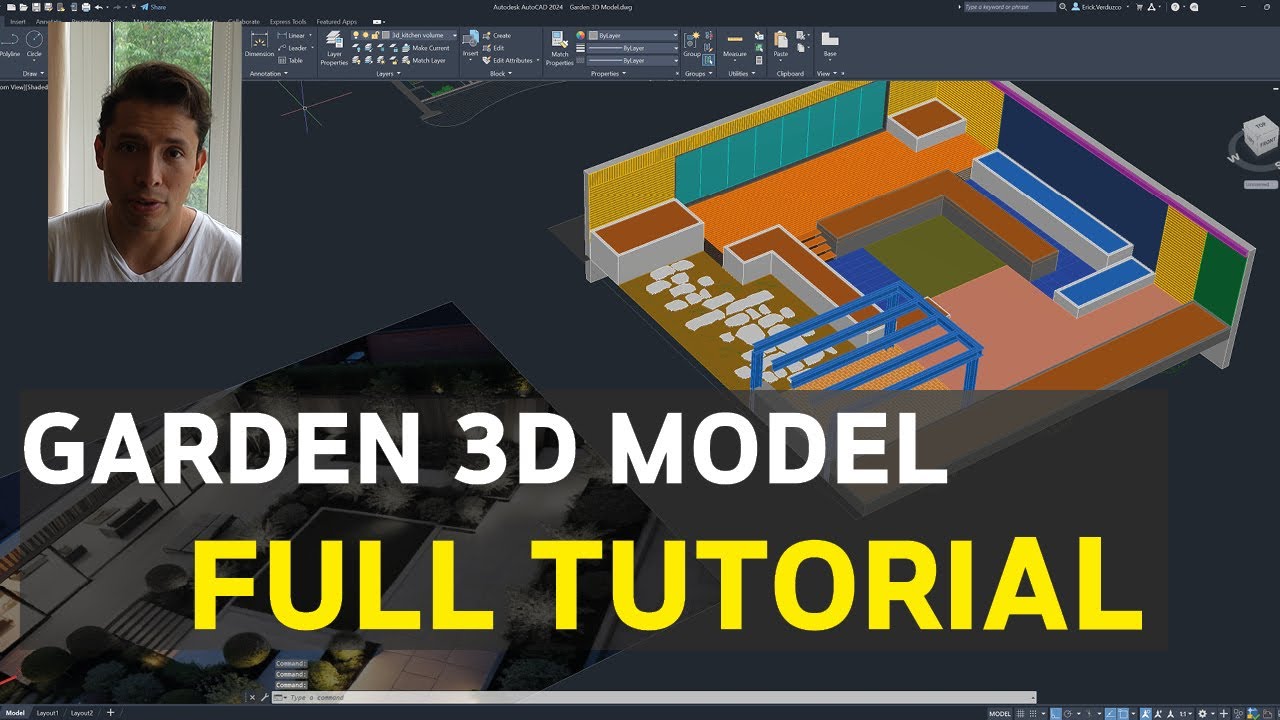 AutoCAD Garden Design – Creating a Basic 3D Model (Step-by-Step Tutorial!)