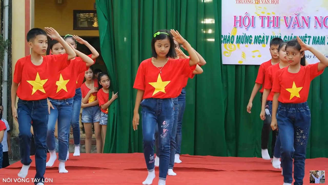 Nhảy đồng diễn NỐI VÒNG TAY LỚN (5B) | Tiết mục Ca múa sôi động 20/11 hay nhất
