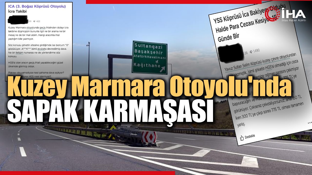 Kuzey Marmara Otoyolu'nda Kaçırılan Sapak Karmaşası
