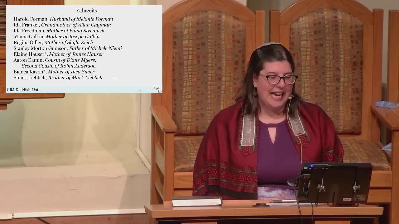 Shabbat Evening Service Feb. 27. 2026