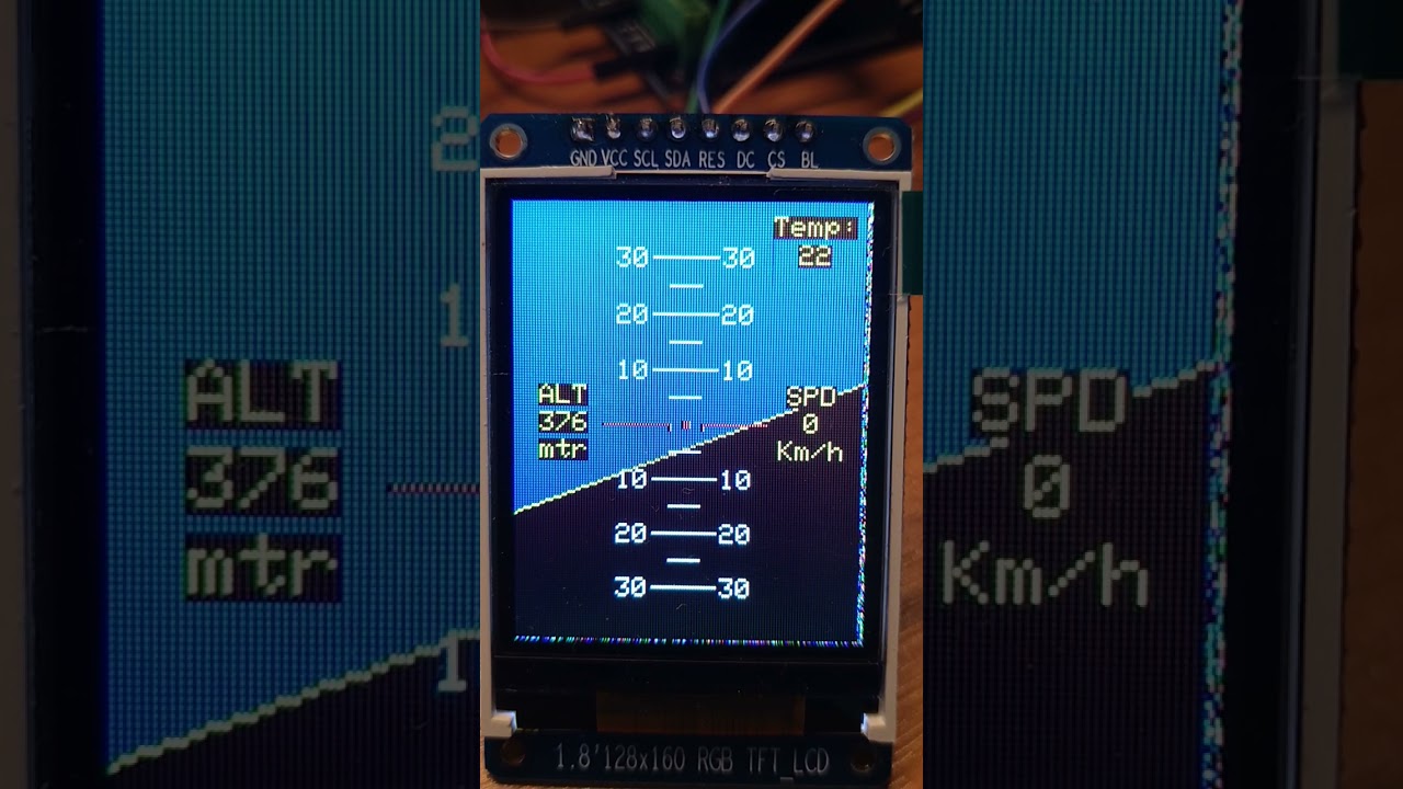 Artificial horizon for rc planes. (ESP32, MPU6050, GPS)