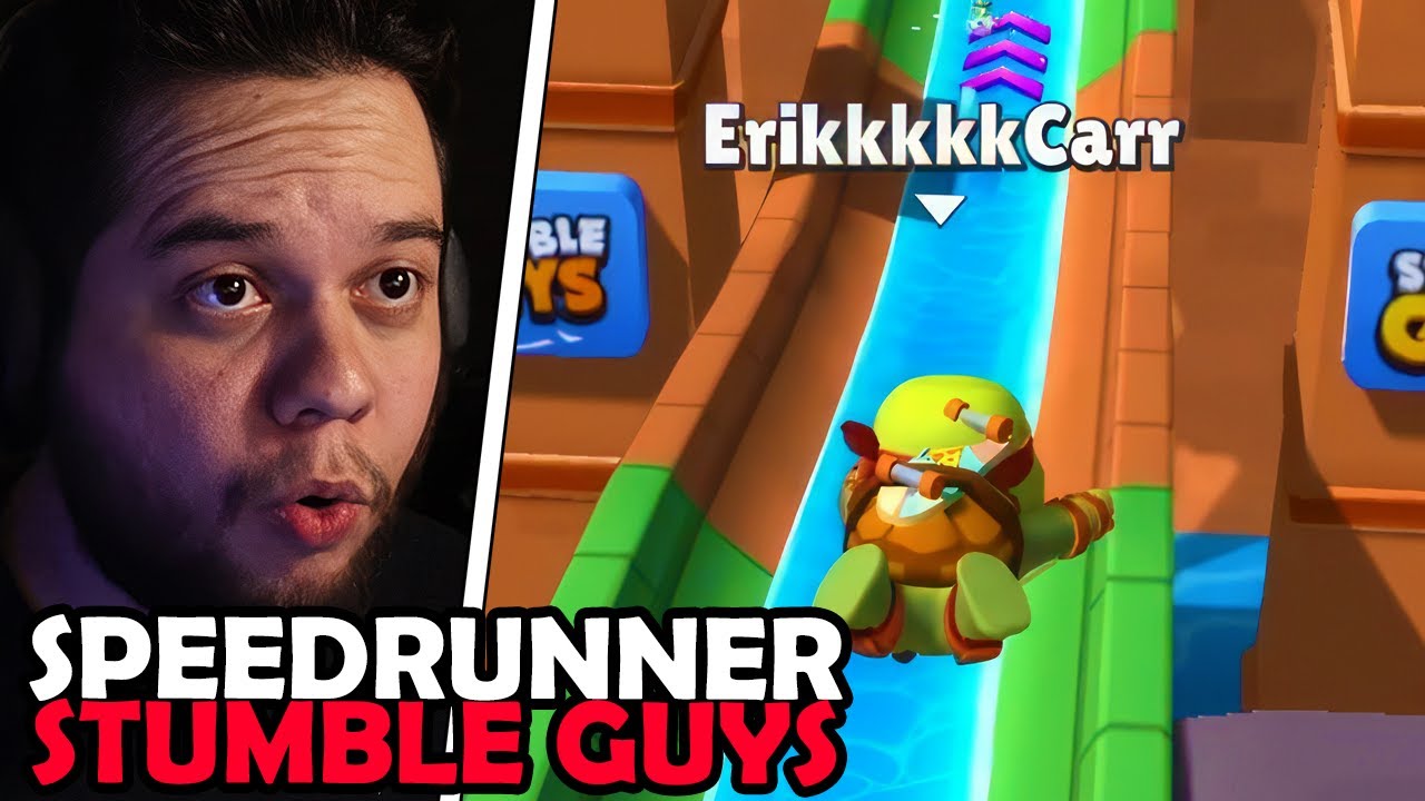 VIREI um SPEEDRUNNER e BATI MEU PRIMEIRO RECORDE no STUMBLE GUYS
