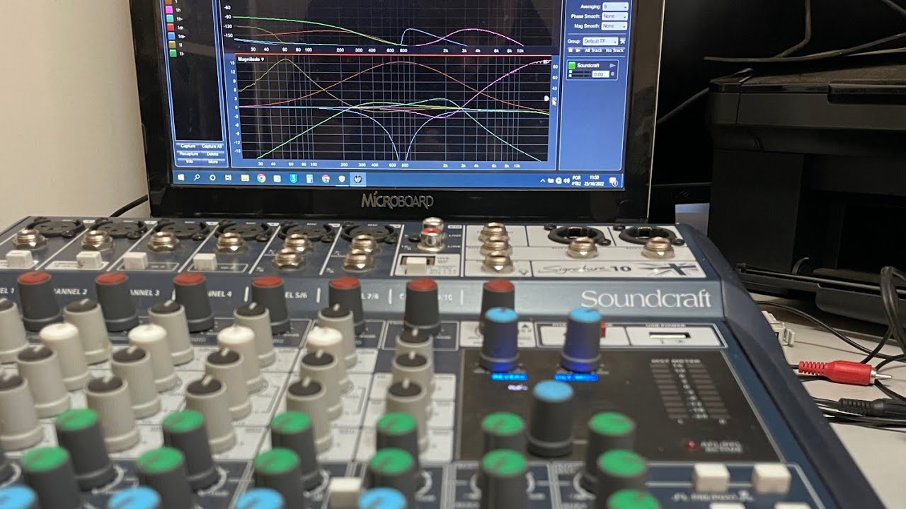 Análise equalizador assimétrico “ Sapphyre” da SoundCraft com Smaart
