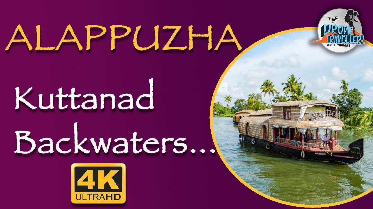 Alappuzha Aerial View | Aerial Shots of Kerala Destinations Kuttanad Backwaters 4k UltraHD video