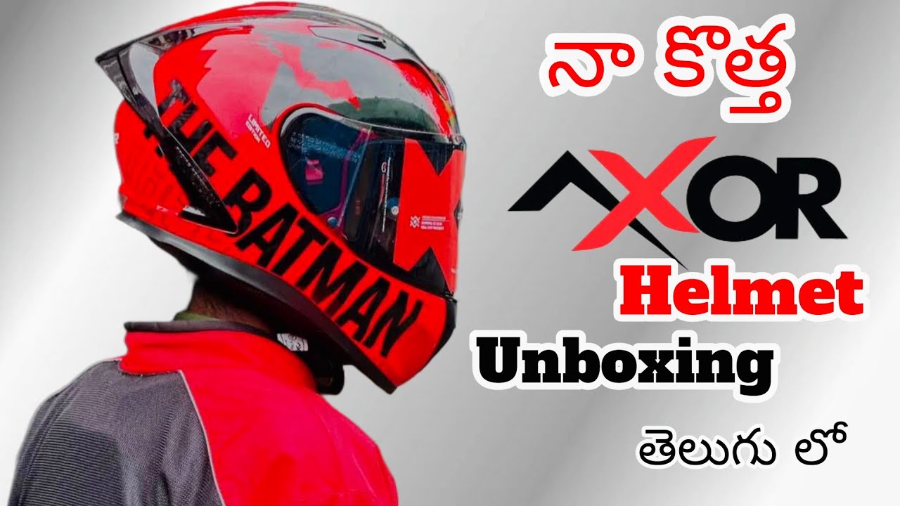 My New Axor Helmet unboxing in telugu // Axor Batman//Ride & Explore 
