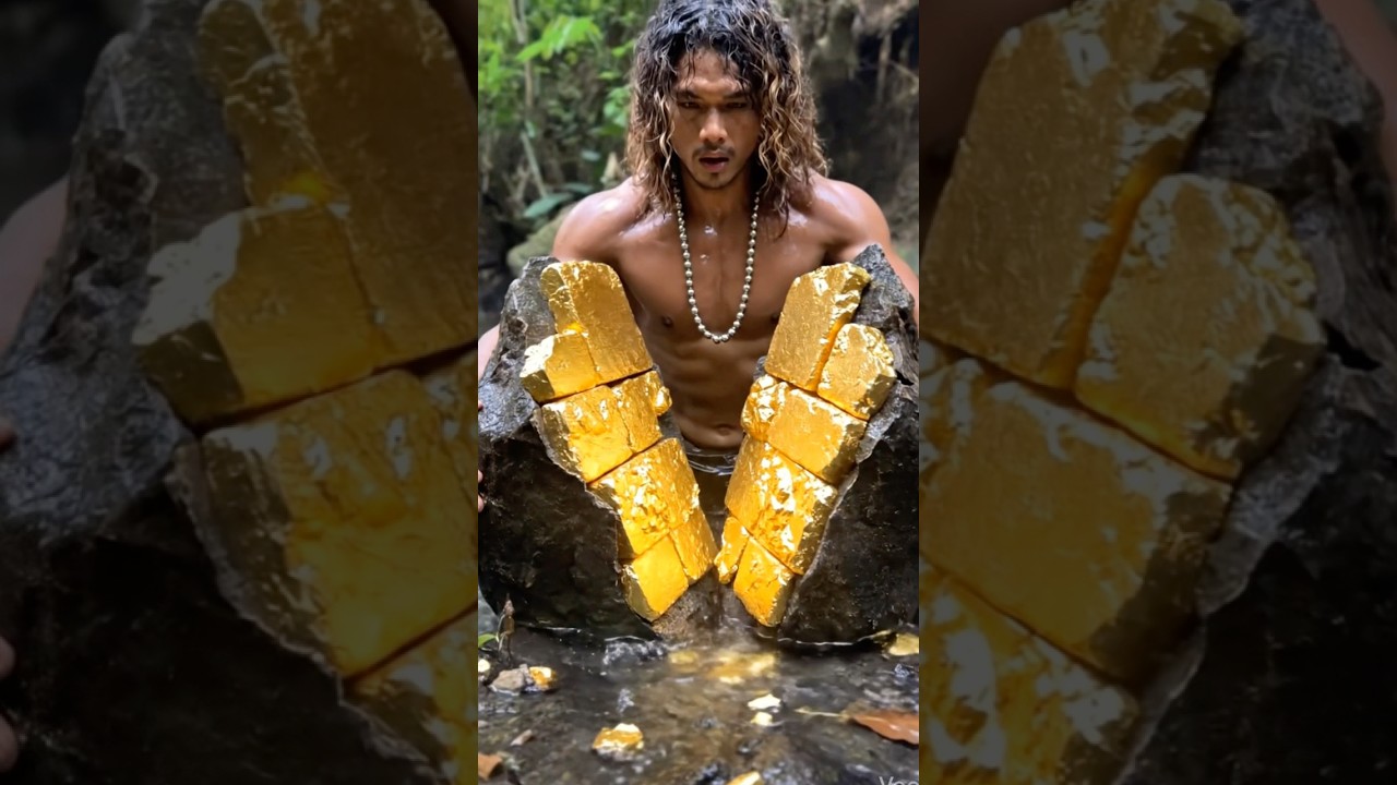 Big Rock In The Forest Super Rich In Gold Nuggets #golddiscovery #findgold #goldstone