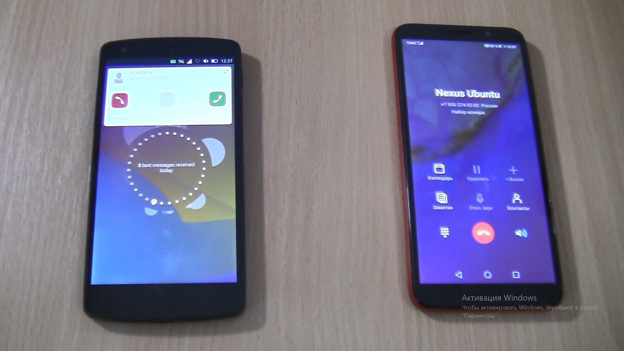Incoming call & Outgoing call at the Same Time Nexus 5 With Ubuntu+HONOR 9S