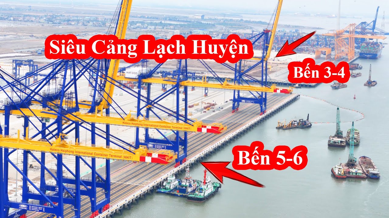 Tiến Độ Siêu Cảng Lạch Huyện Hải Phòng || Bến 3,4,5,6 Chuẩn Bị Đón Tàu
