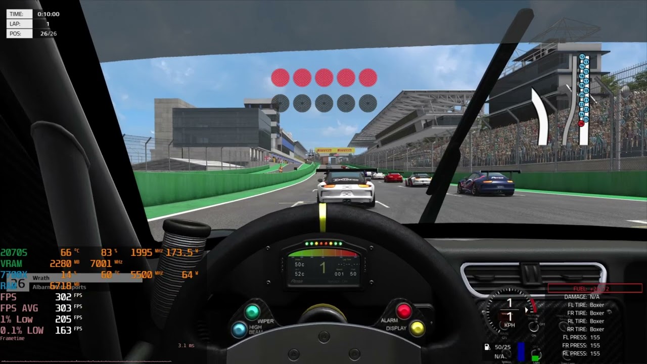AMS1 - automobilista - TEST ryzen 7700X