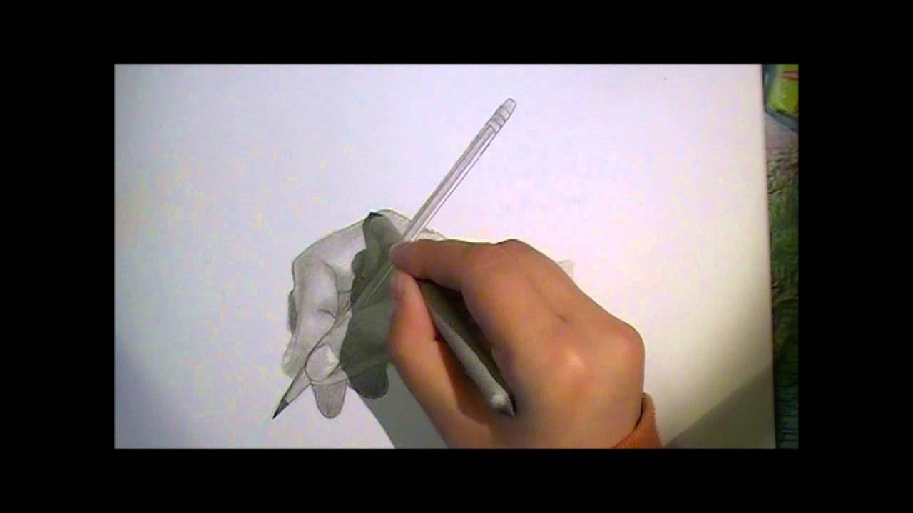 Step by step: Lær at tegne en hånd der holder en blyant i denne video .Af: Rose Lambaa-Langlo.