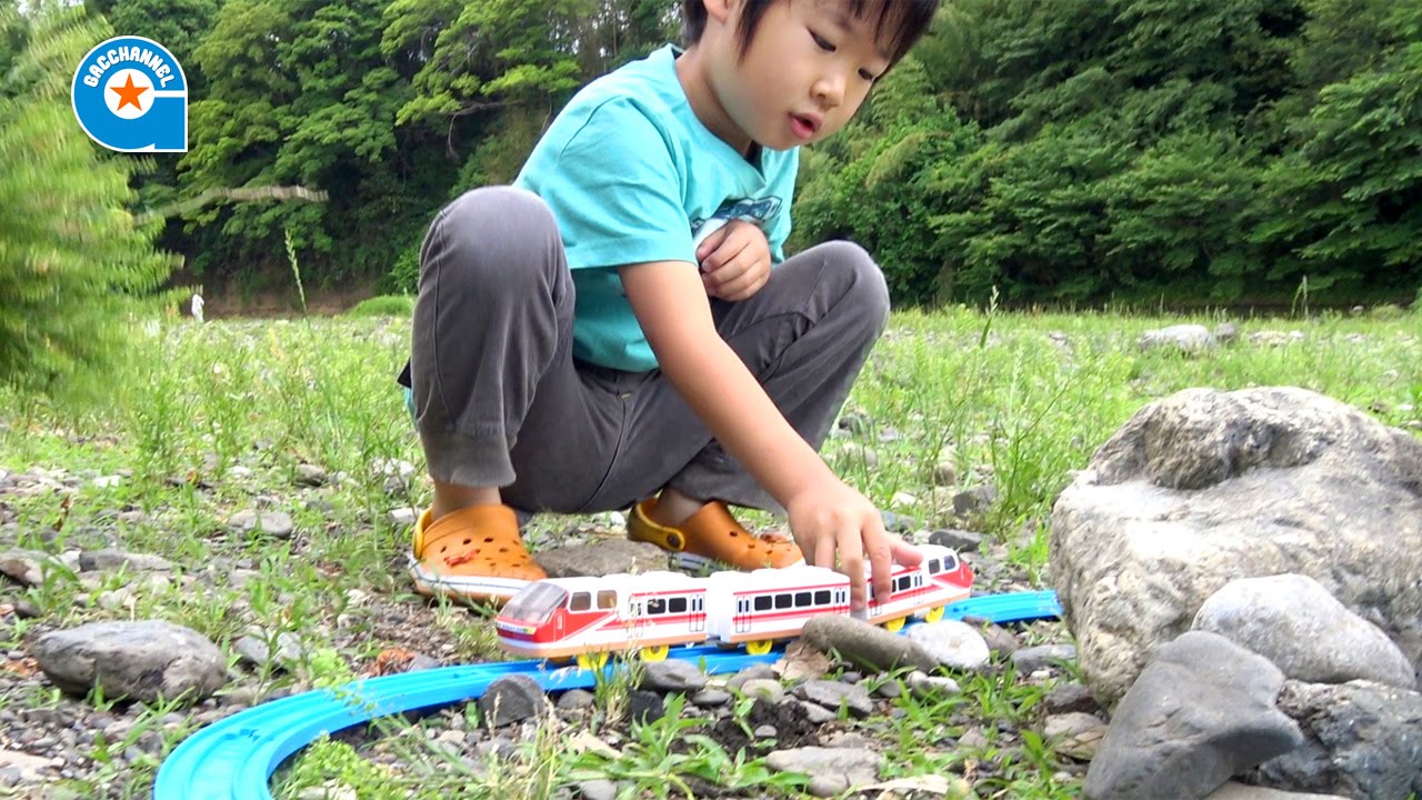 わっきさんとキャンプをしました【がっちゃん5歳】プラレール