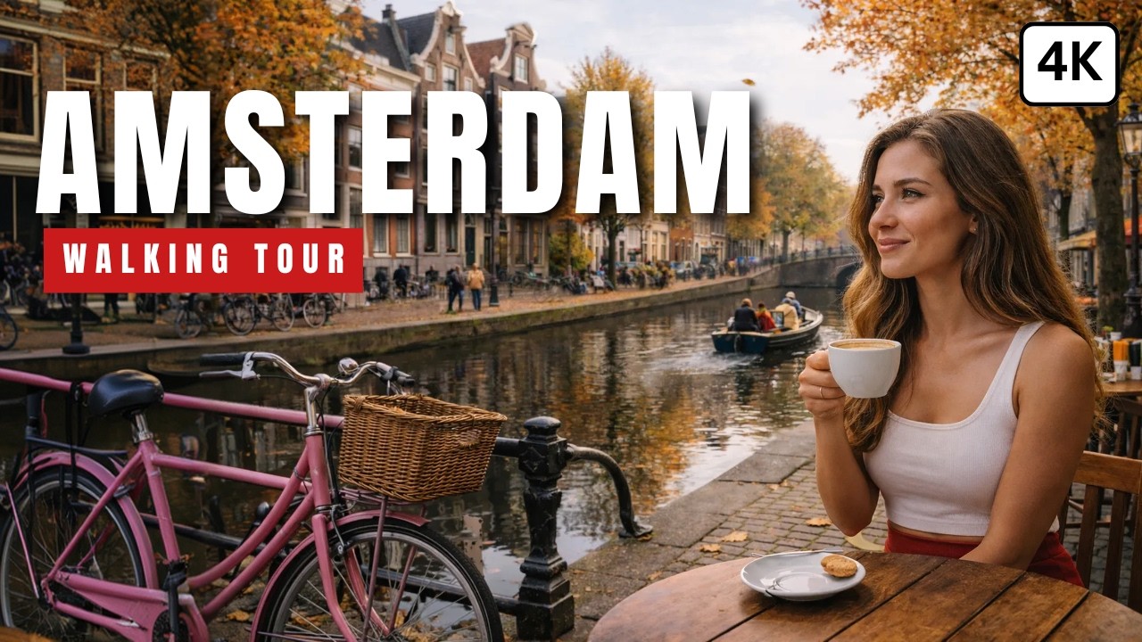 AMSTERDAM Walking Tour 🇳🇱 | Daytime City Walk in 4K 60FPS (No Music, Real Sounds)