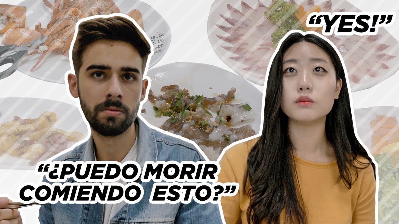 Probando marisco crudo por primera vez 🐙🇰🇷 | Primer día en Busán [국제커플]