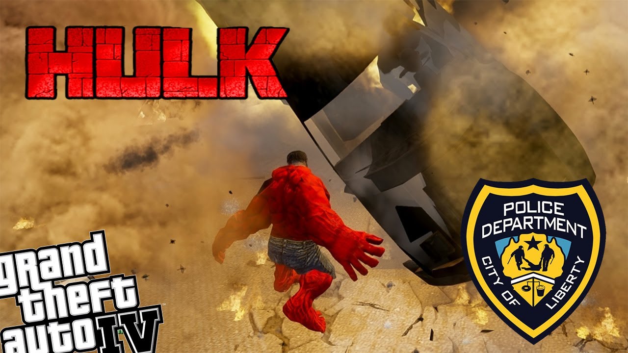 GTA 4 LCPDFR Red Hulk Mod with Powers Police Patrol - Day 1 - Red Hulk Joins The Police!