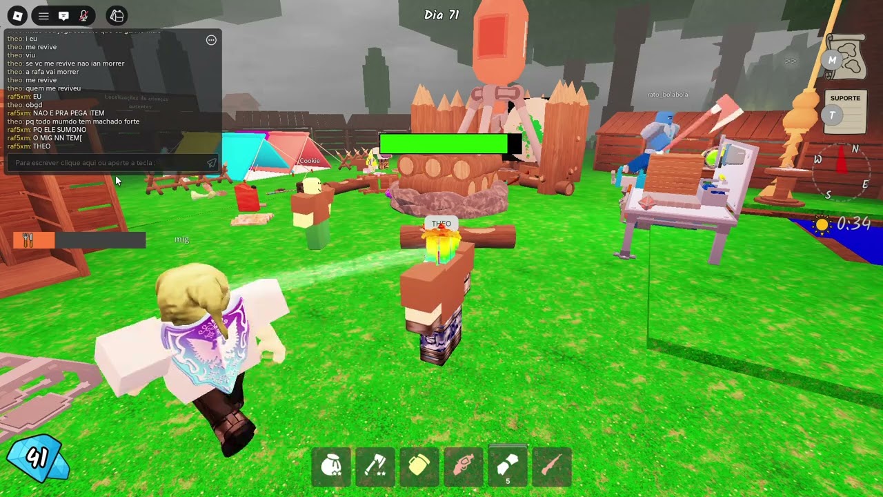 Jogando roblox com meus amigos