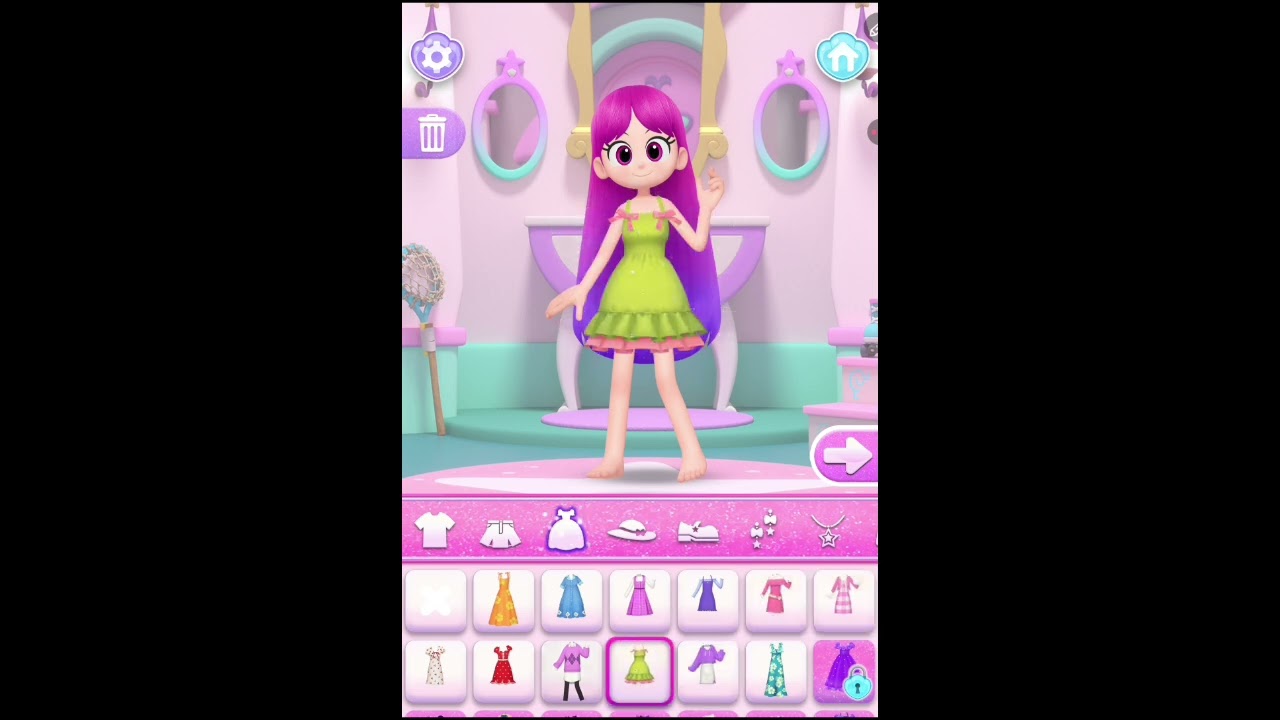 How i make my oc in rainbow bubblegem dress up game