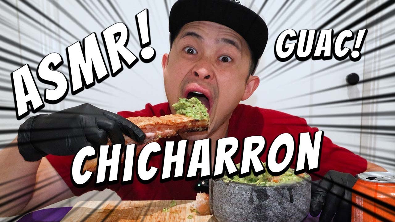 ASMR Mukbang: Sizzling Chicharron & Zesty Guacamole Extravaganza! 🥑🔥