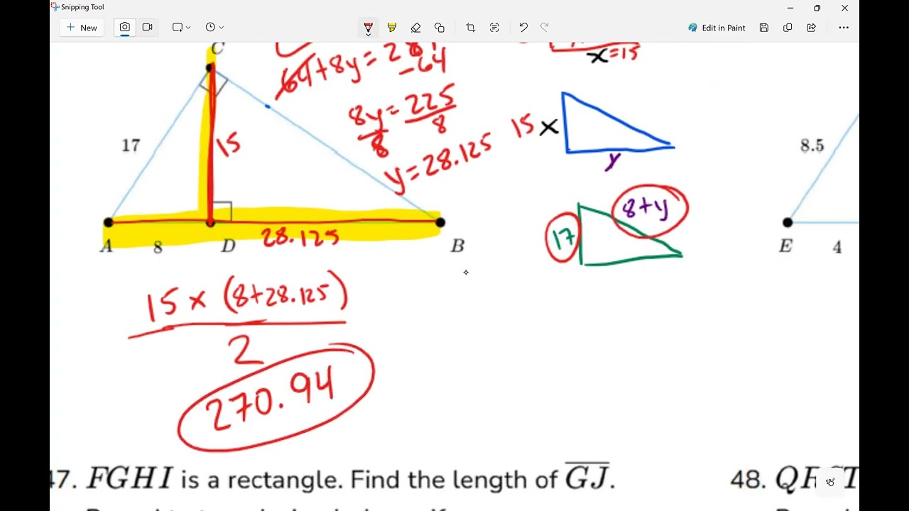 Leonzo use similar figures to solve for values in other figures