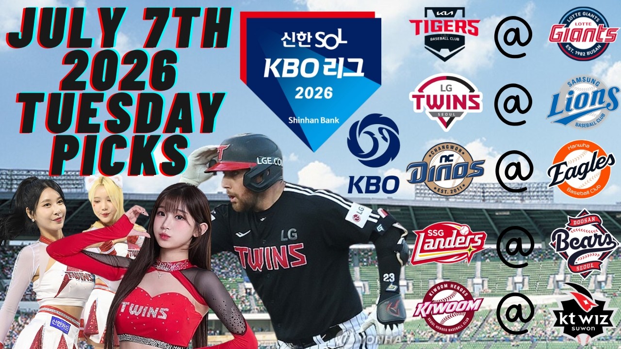 Прогнозы на матчи KBO на вторник, 7 июля 2026 года