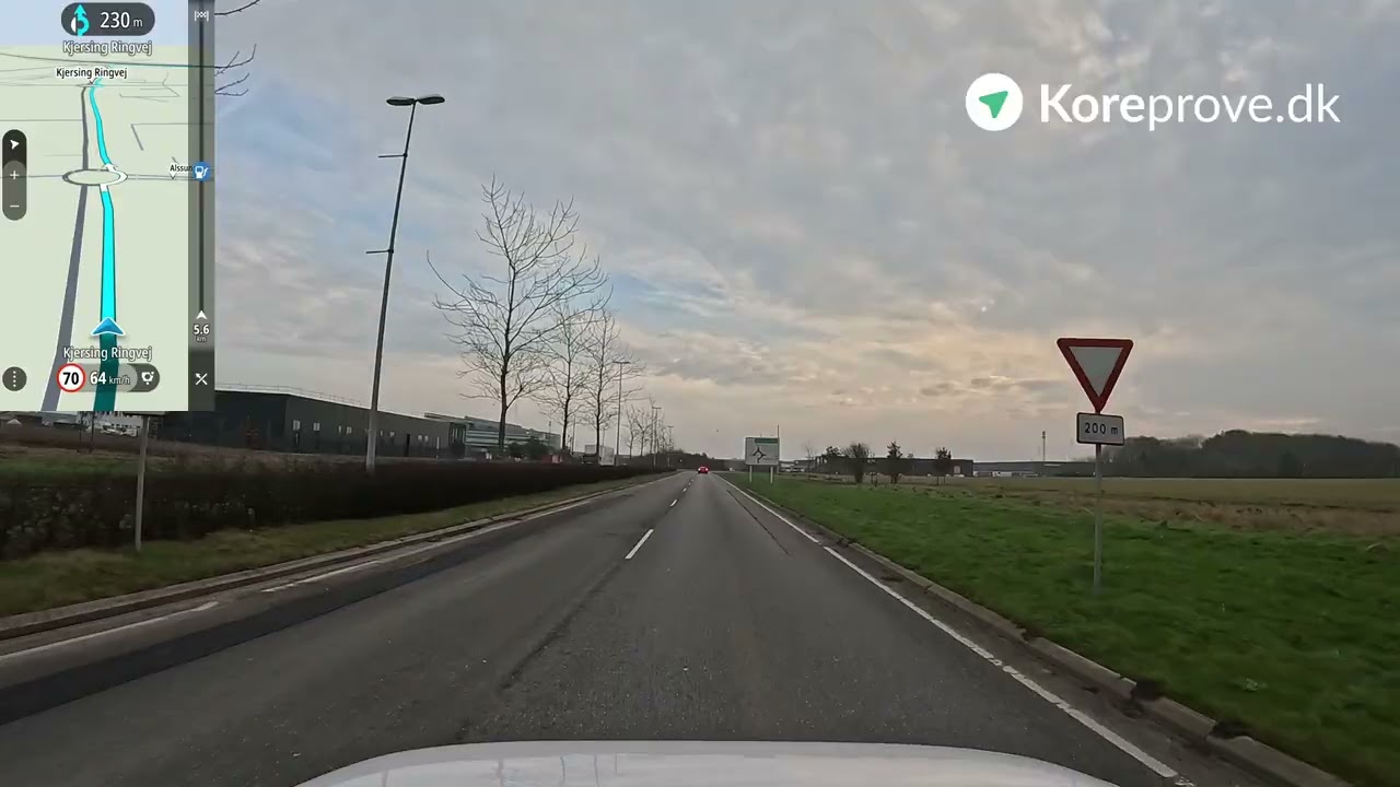 Køreprøve rute Esbjerg - Esbjerg Spangsbjerg
