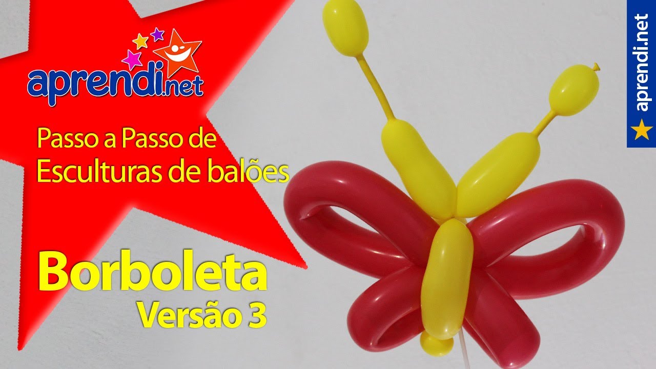 Como fazer uma borboleta com balões