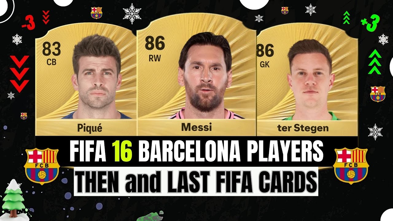 FC Barcelona Players in FIFA 16 and Their Last FIFA Cards!😱