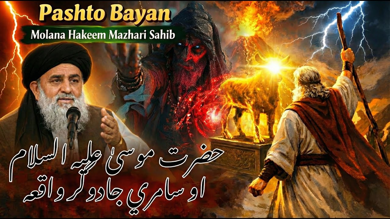 Pashto Bayan | Molana Hakeem Mazhari Sahib | Hazrat Musa (A.S.) Aw Saamri Jadugar Qissa