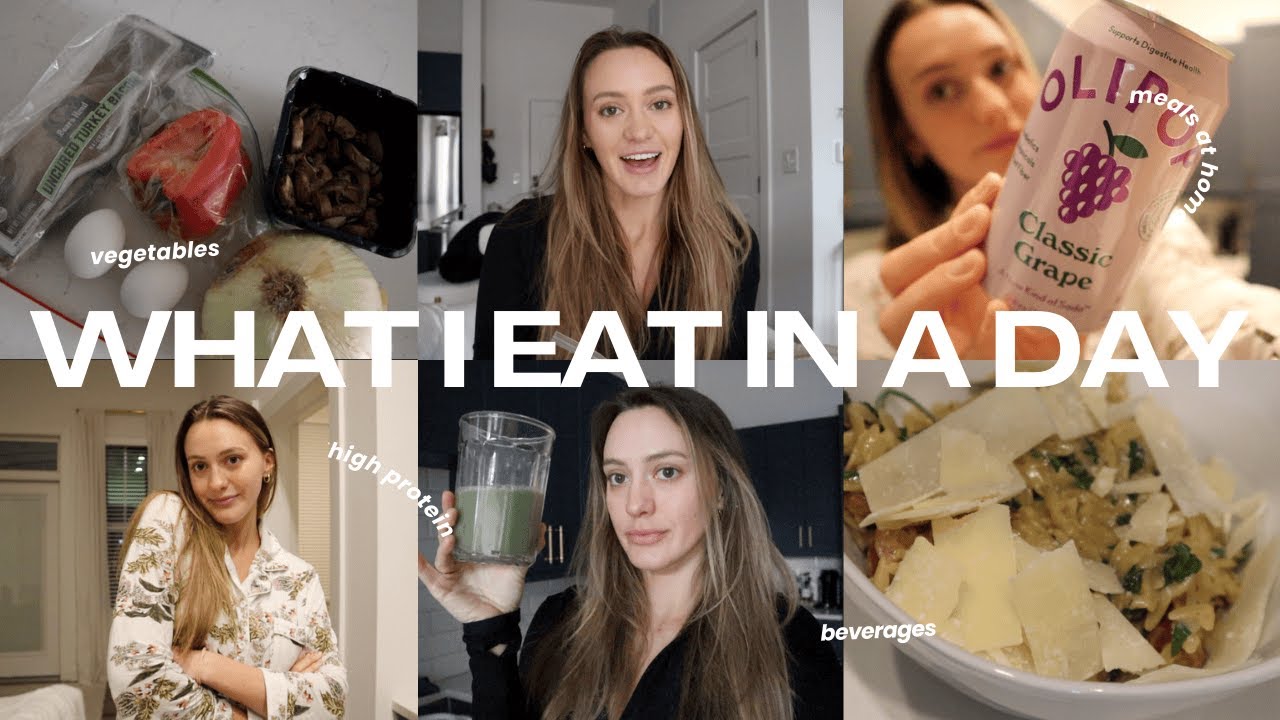 WHAT I EAT IN A DAY | Intuitive eating, no restrictions, prioritizing vegetables & protein!