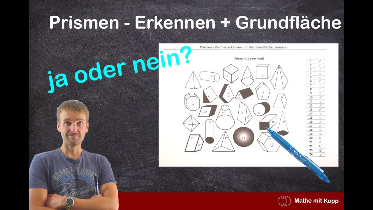 Prisma - Ja oder Nein - Erkennen und Grundfläche benennen