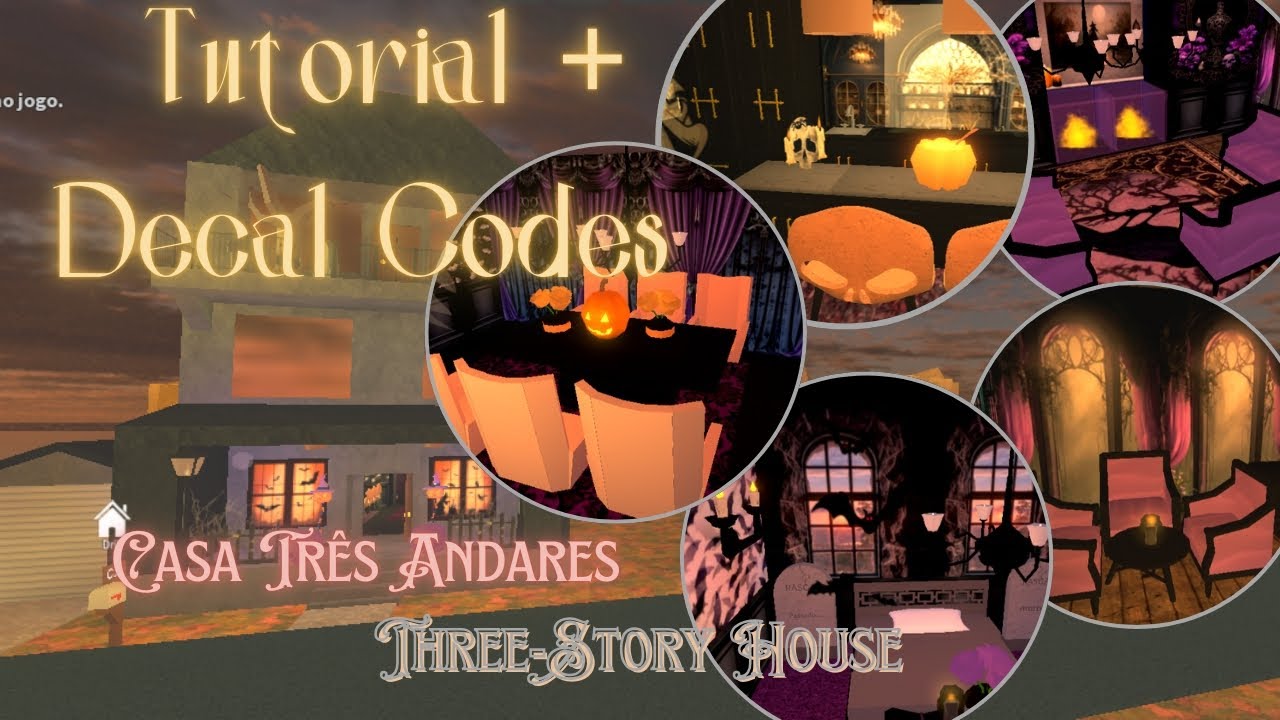 Tutorial + Decal Codes / Casa Tr&ecirc;s Andares / Three-Story House #workatapizzaplace #robloxpizzaplace