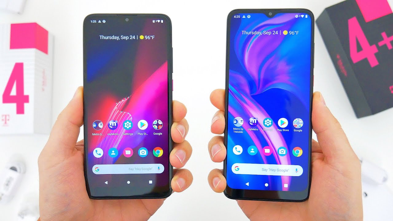 T-Mobile REVVL 4 & REVVL 4+ Unboxing, First Impressions and Comparison!