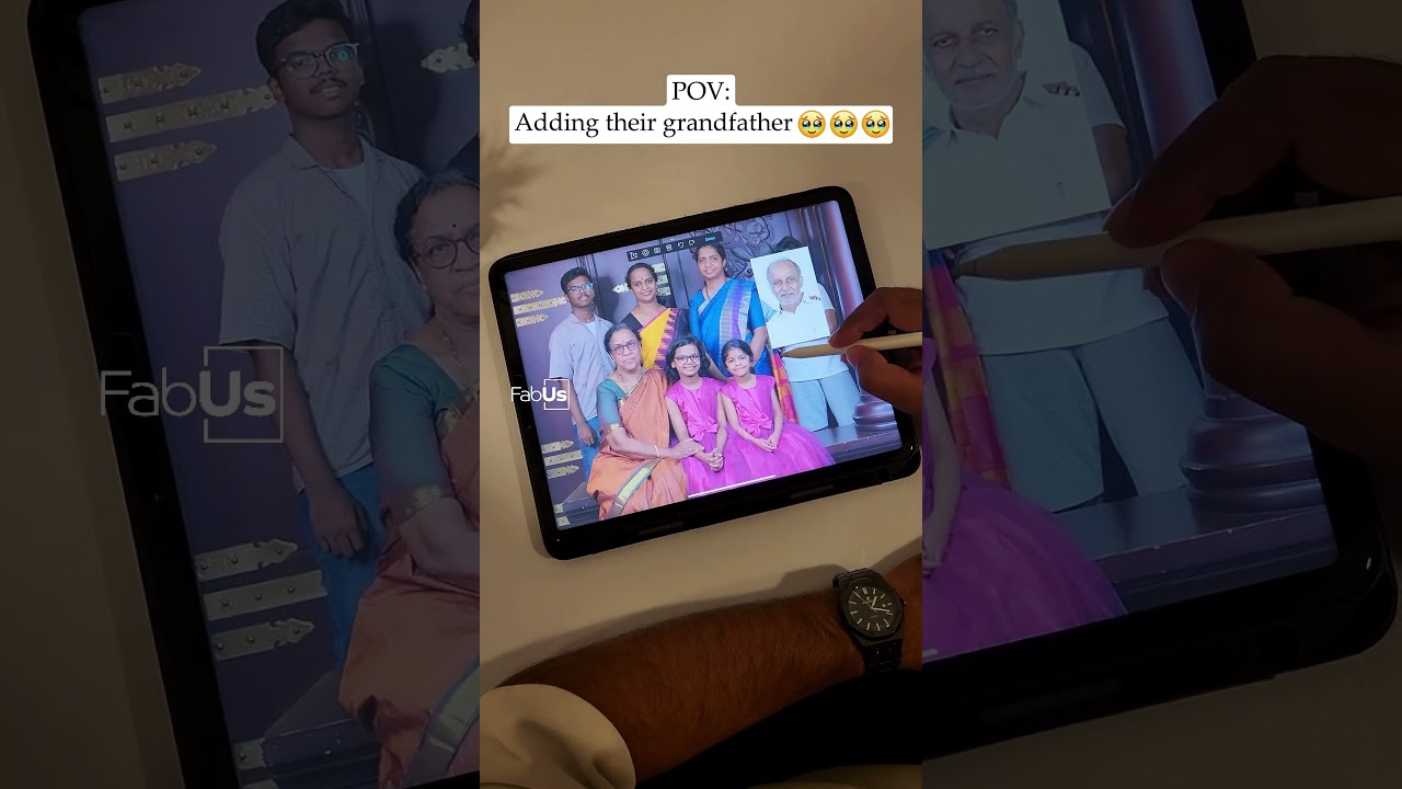 Family photo edit | Digital Merge | Family Photo Merge #shorts #ashortsaday #art #merge