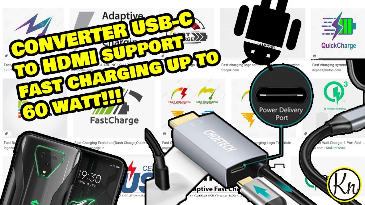 CHOETECH CONVERTER USB TYPE C TO HDMI + PD ADAPTER 60 WATT (MHL ONLY) - BAHASA INDONESIA