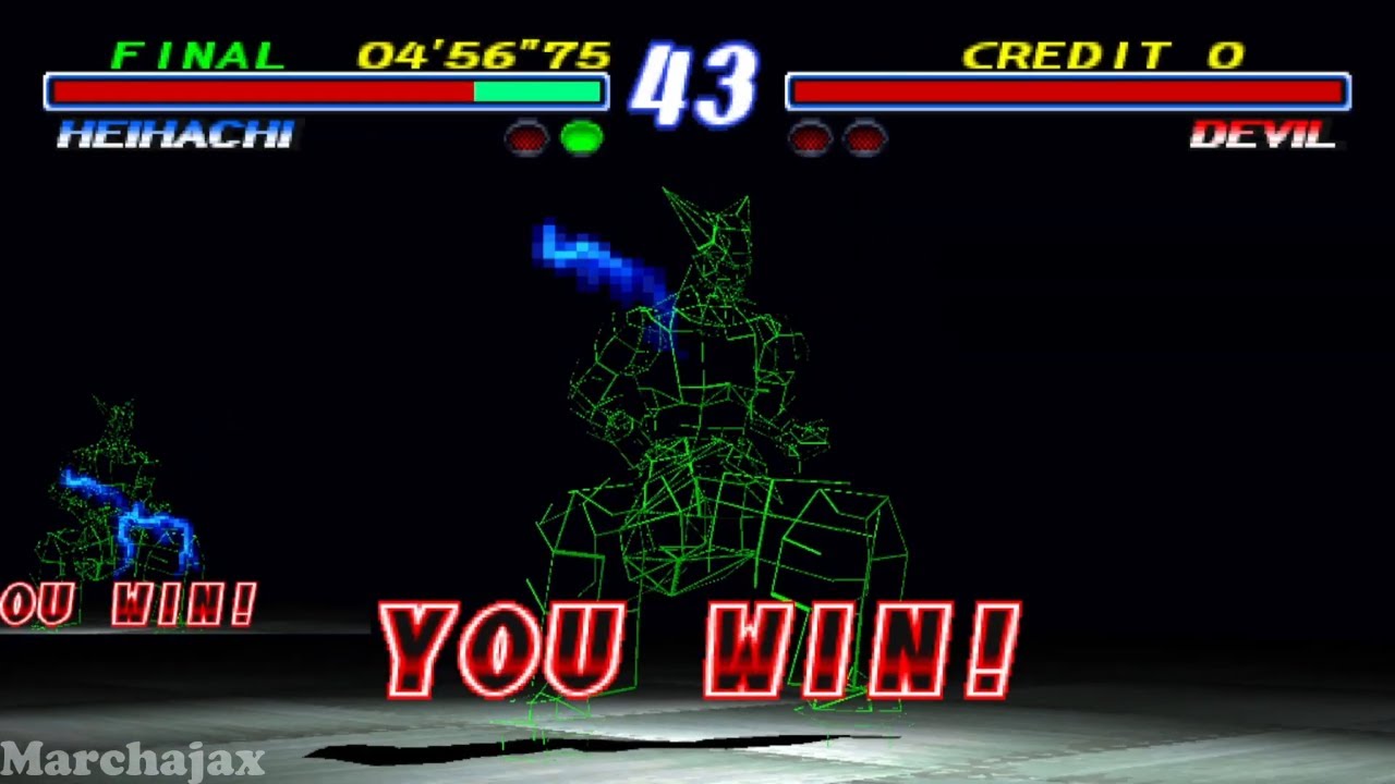 Tekken 2 | Хейхачи Мишима | Режим каркасной модели | Сюжетный режим | HD | 60 FPS