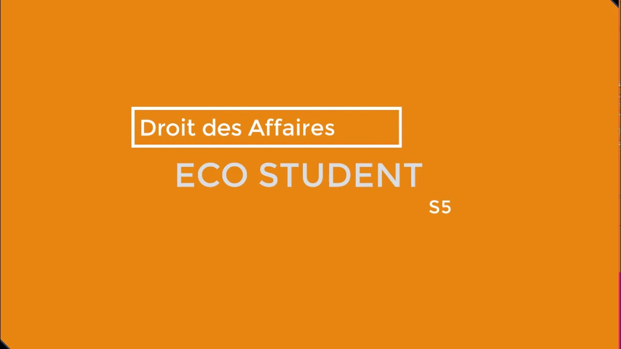 #Vidéo 26 Droit des Affaires S5 : l'acceptation et l'endossement des chèques de garantie