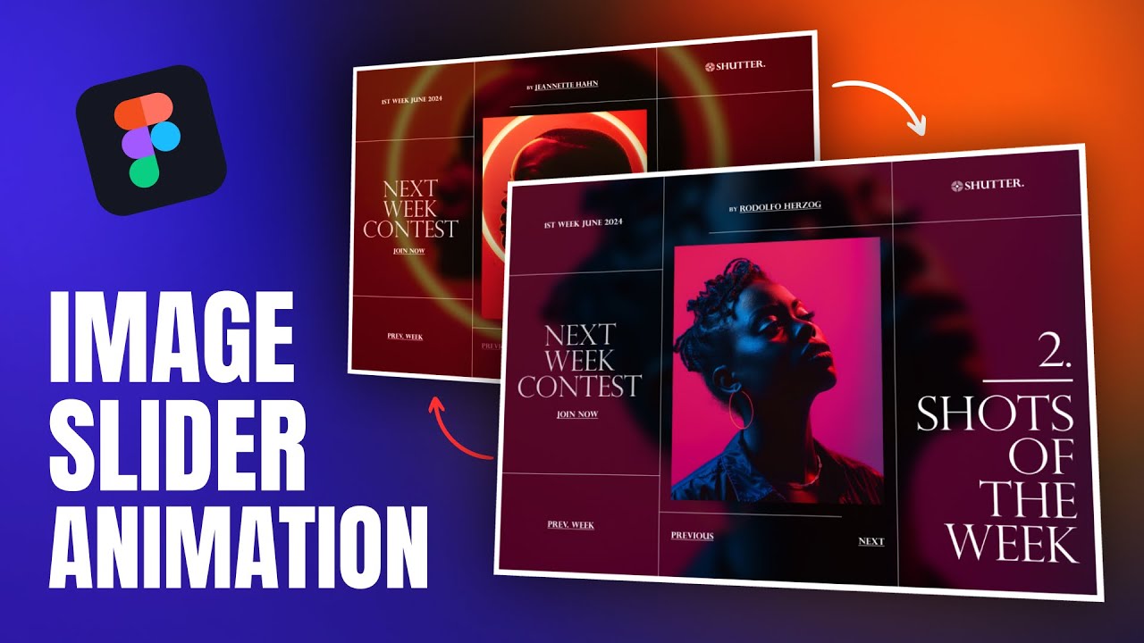 Create ADVANCED Image SLIDER Animation In Figma | Figma Tutorial