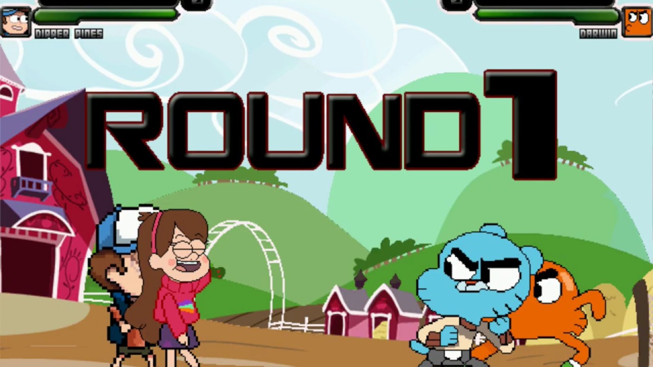 M.U.G.E.N: Mabel & Dipper Pines Vs Gumball & Darwin Watterson