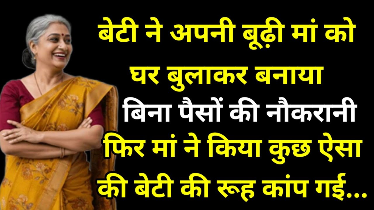 बेटी ने अपनी बूढ़ी मां को घर बुलाकर बनाया बिना पैसों की नौकरानी फिर मां ने किया कुछ ऐसा की बेटी की 