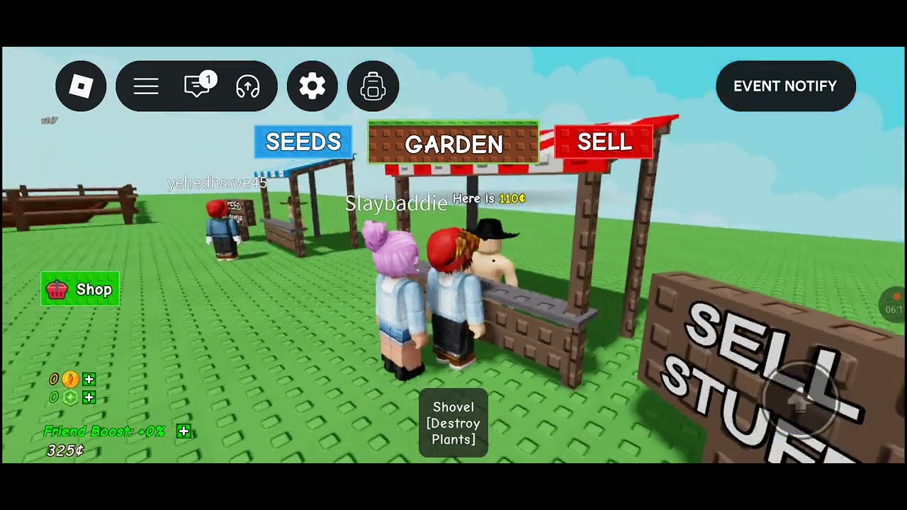 I played Roblox Grow a Garden!