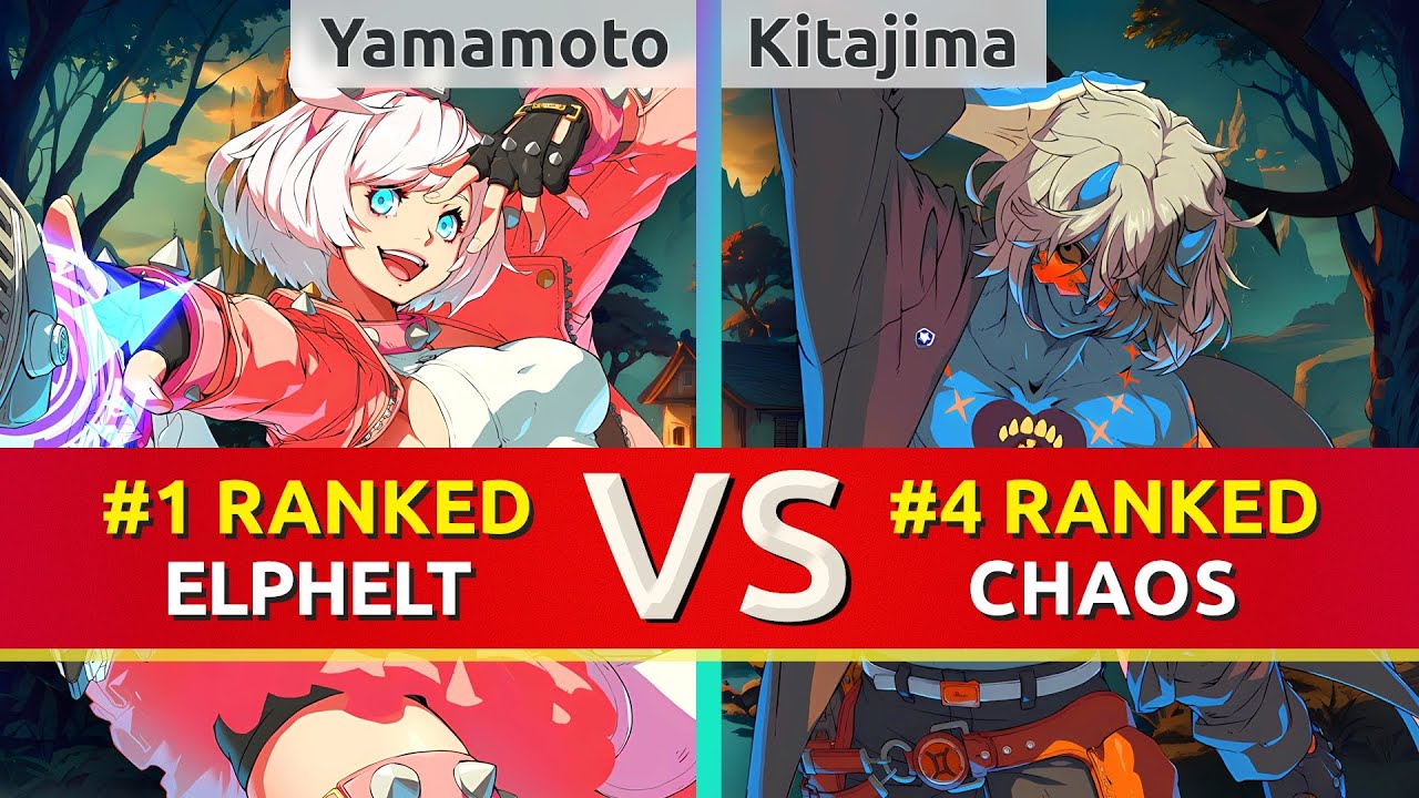 GGST ▰ Yamamoto (#1 Ranked Elphelt) vs Pomeranian Kitajima (#4 Ranked Chaos). High Level Gameplay