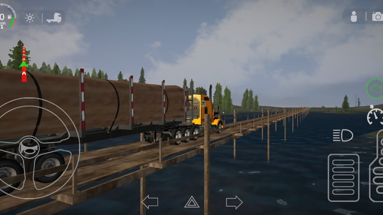 La mejor ruta de Universal truck simulator (puente de madera brutal) #youtube
