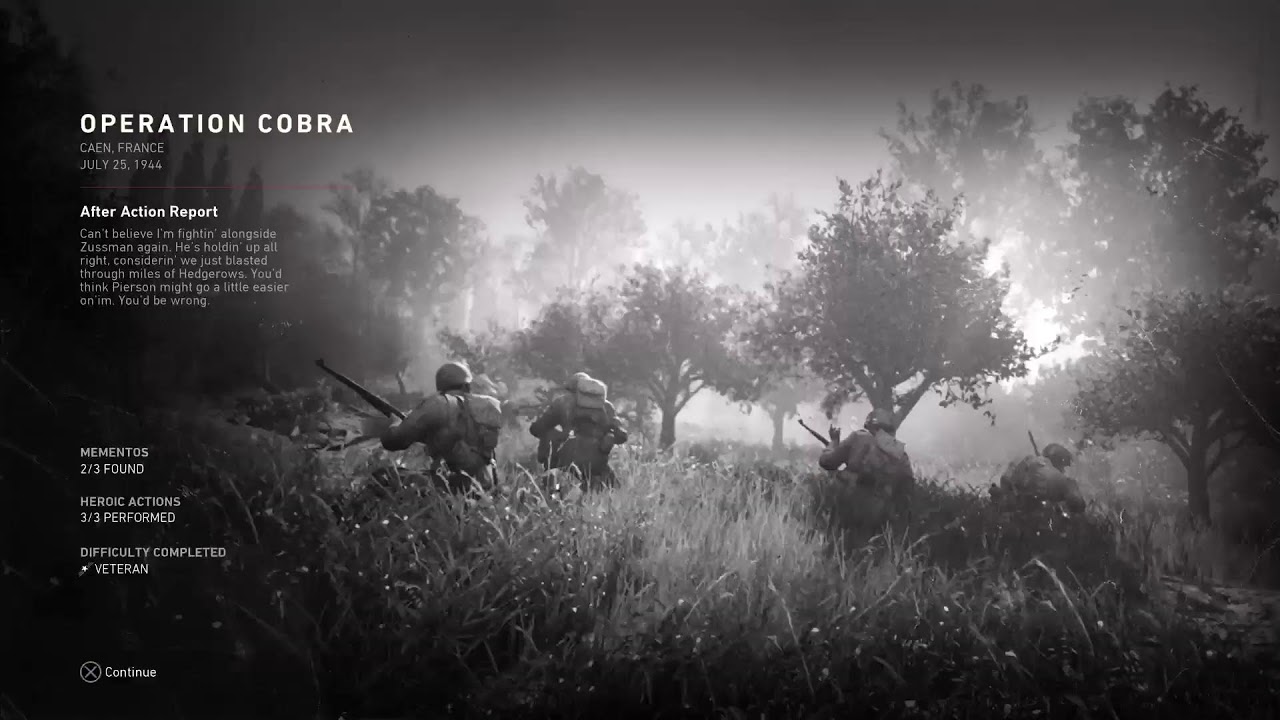 Call of Duty WWII on Veteran Part 1