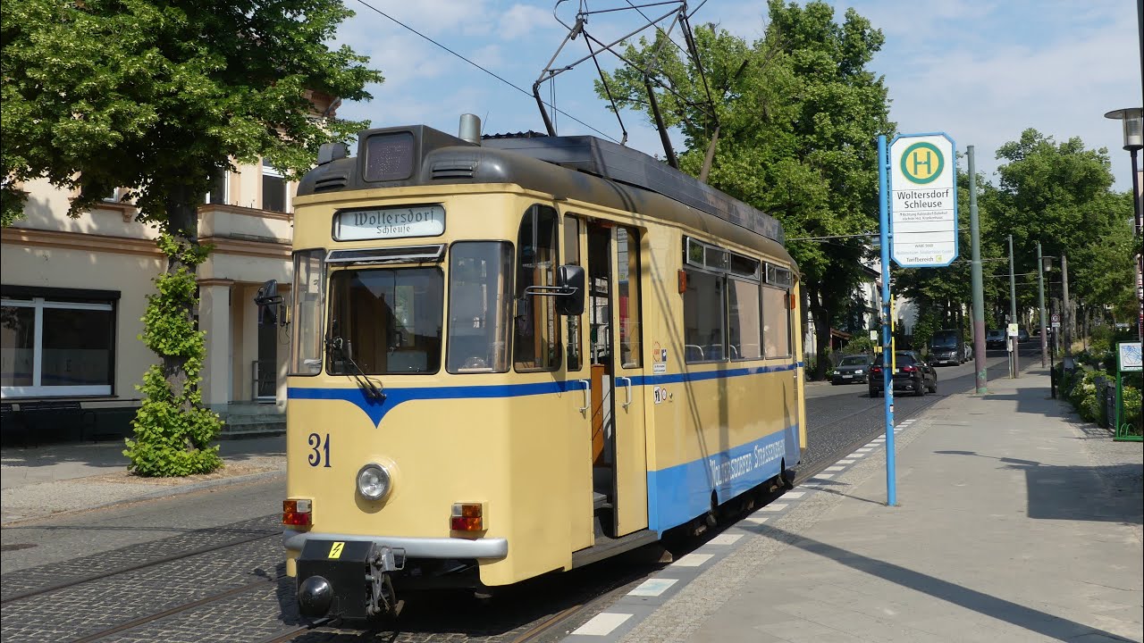 Mitfahrt im T57 von Woltersdorf Schleuse bis S Rahnsdorf (Linie 87) | Woltersdorfer Straßenbahn