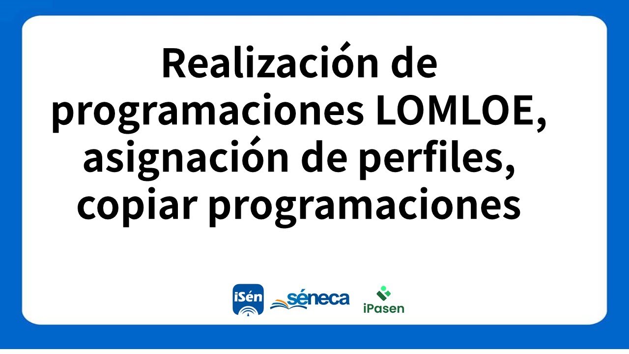 Realización de programaciones didácticas, asignación de perfiles y copiar programaciones